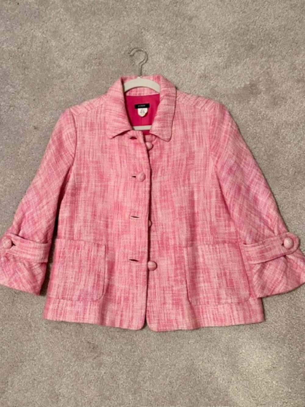 J. Crew Pink Soft Tweed Blazer